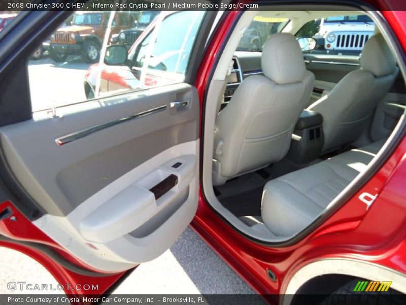 Inferno Red Crystal Pearl / Medium Pebble Beige/Cream 2008 Chrysler 300 C HEMI