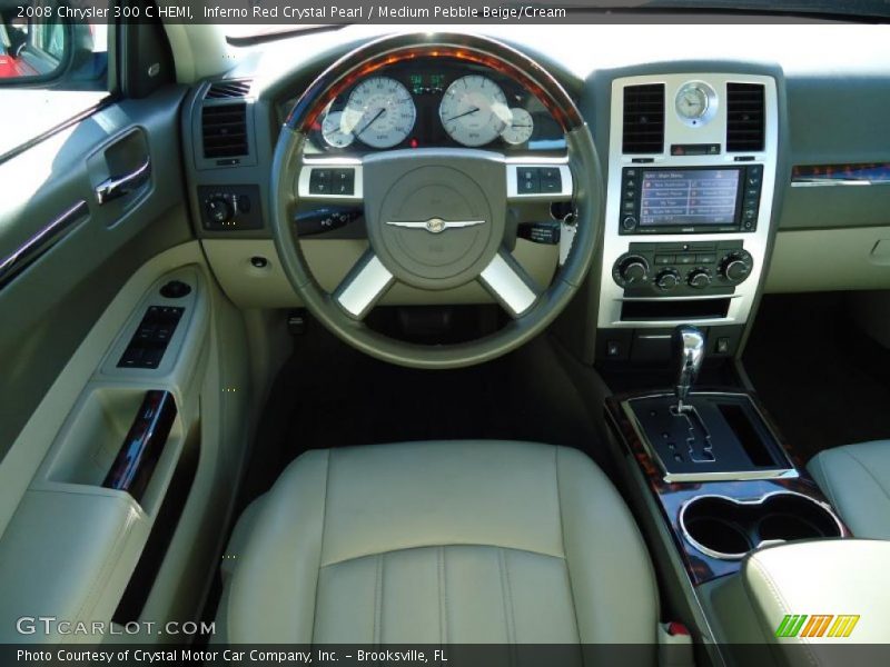 Inferno Red Crystal Pearl / Medium Pebble Beige/Cream 2008 Chrysler 300 C HEMI