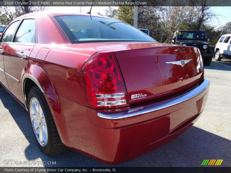 Inferno Red Crystal Pearl / Medium Pebble Beige/Cream 2008 Chrysler 300 C HEMI