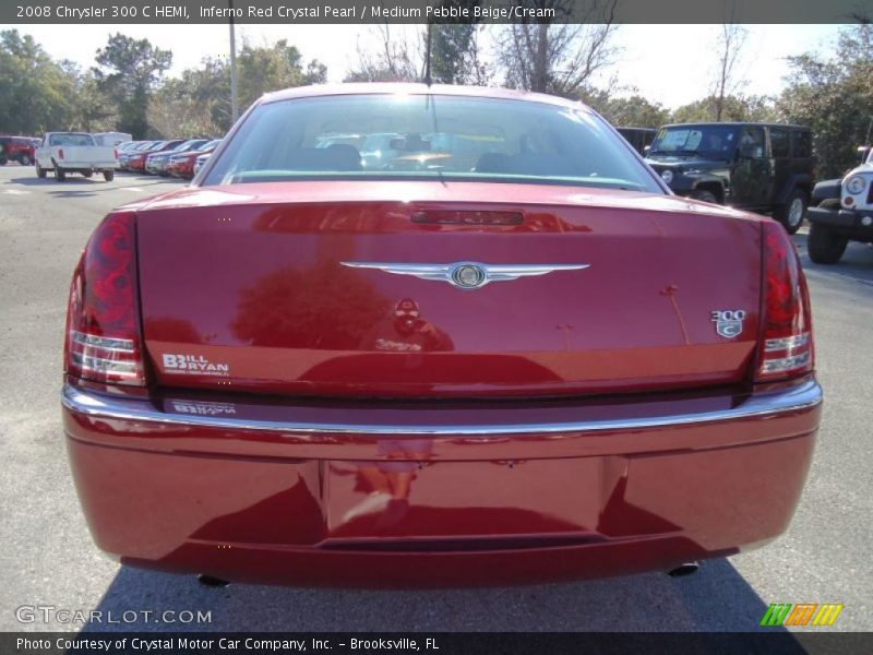 Inferno Red Crystal Pearl / Medium Pebble Beige/Cream 2008 Chrysler 300 C HEMI