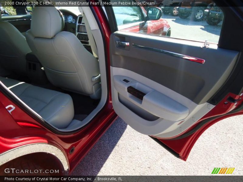 Inferno Red Crystal Pearl / Medium Pebble Beige/Cream 2008 Chrysler 300 C HEMI