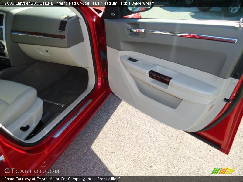 Inferno Red Crystal Pearl / Medium Pebble Beige/Cream 2008 Chrysler 300 C HEMI