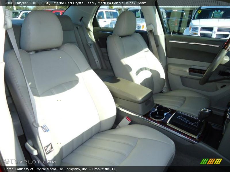 Inferno Red Crystal Pearl / Medium Pebble Beige/Cream 2008 Chrysler 300 C HEMI