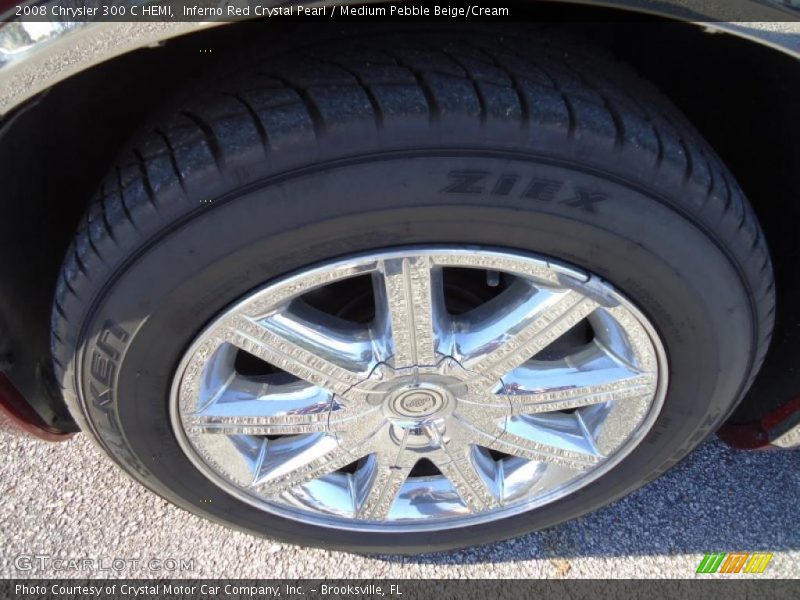 Inferno Red Crystal Pearl / Medium Pebble Beige/Cream 2008 Chrysler 300 C HEMI