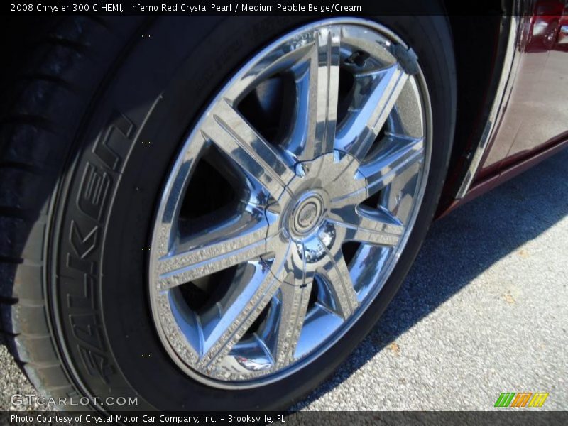Inferno Red Crystal Pearl / Medium Pebble Beige/Cream 2008 Chrysler 300 C HEMI