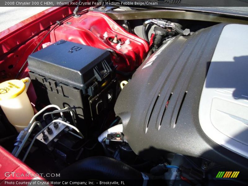 Inferno Red Crystal Pearl / Medium Pebble Beige/Cream 2008 Chrysler 300 C HEMI