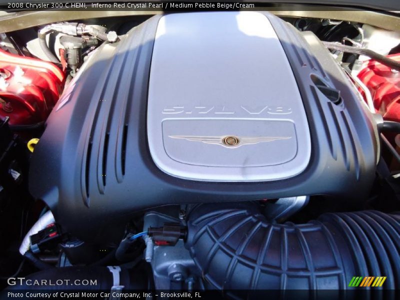 Inferno Red Crystal Pearl / Medium Pebble Beige/Cream 2008 Chrysler 300 C HEMI