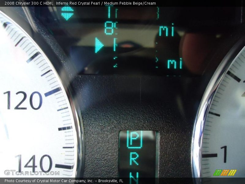 Inferno Red Crystal Pearl / Medium Pebble Beige/Cream 2008 Chrysler 300 C HEMI