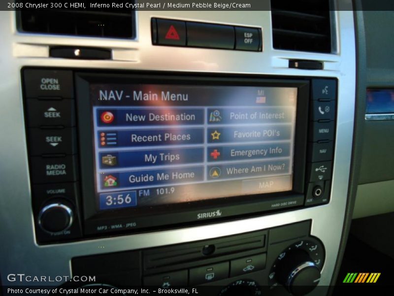Inferno Red Crystal Pearl / Medium Pebble Beige/Cream 2008 Chrysler 300 C HEMI