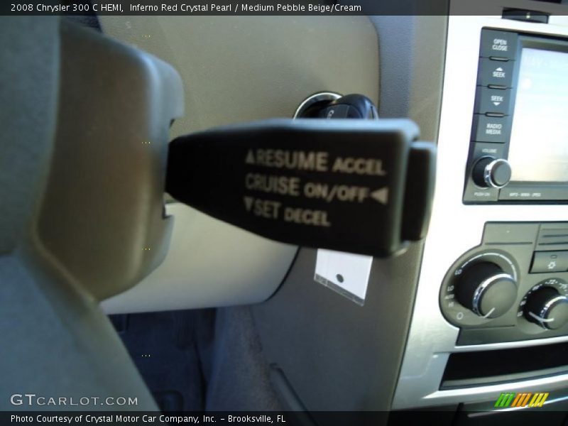 Inferno Red Crystal Pearl / Medium Pebble Beige/Cream 2008 Chrysler 300 C HEMI