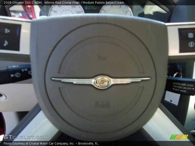 Inferno Red Crystal Pearl / Medium Pebble Beige/Cream 2008 Chrysler 300 C HEMI