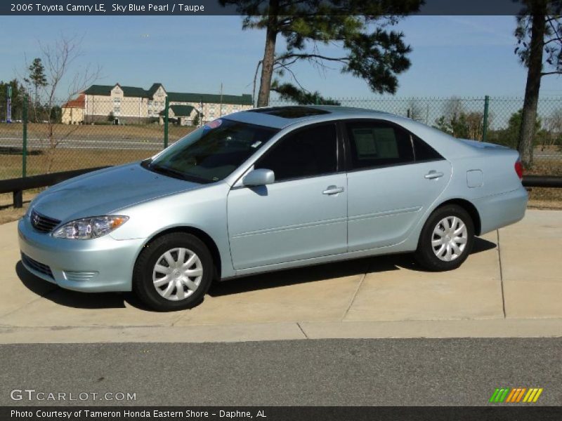 Sky Blue Pearl / Taupe 2006 Toyota Camry LE