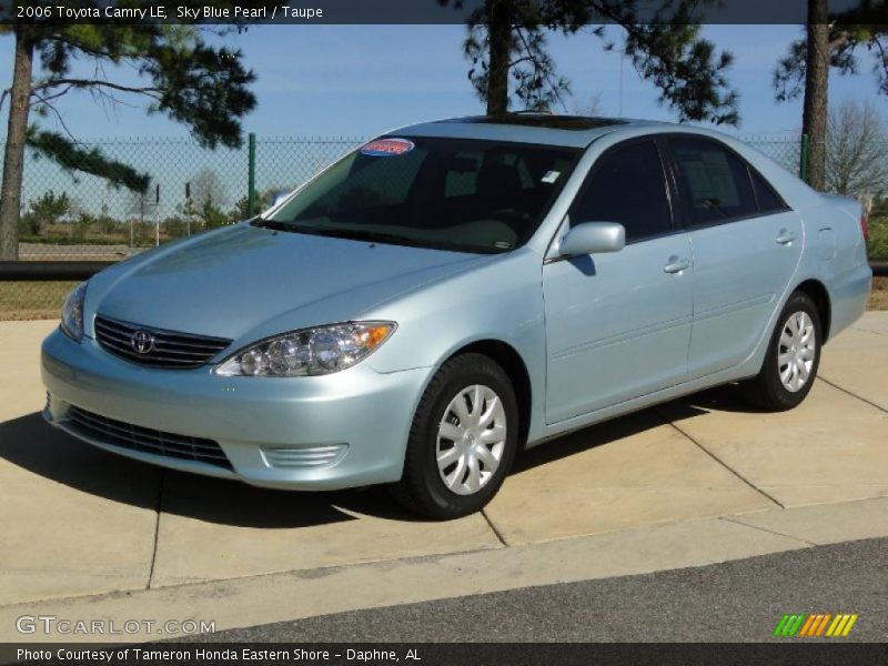 Sky Blue Pearl / Taupe 2006 Toyota Camry LE