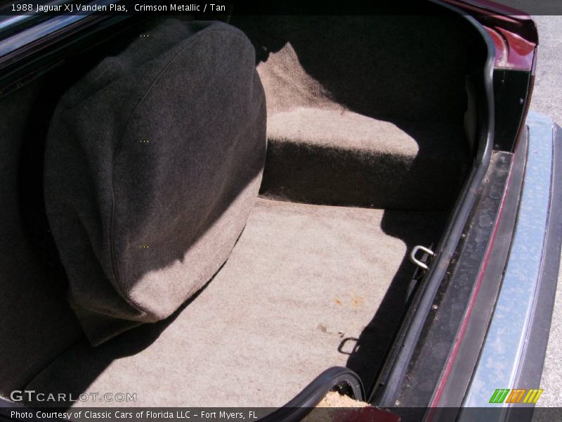 Crimson Metallic / Tan 1988 Jaguar XJ Vanden Plas