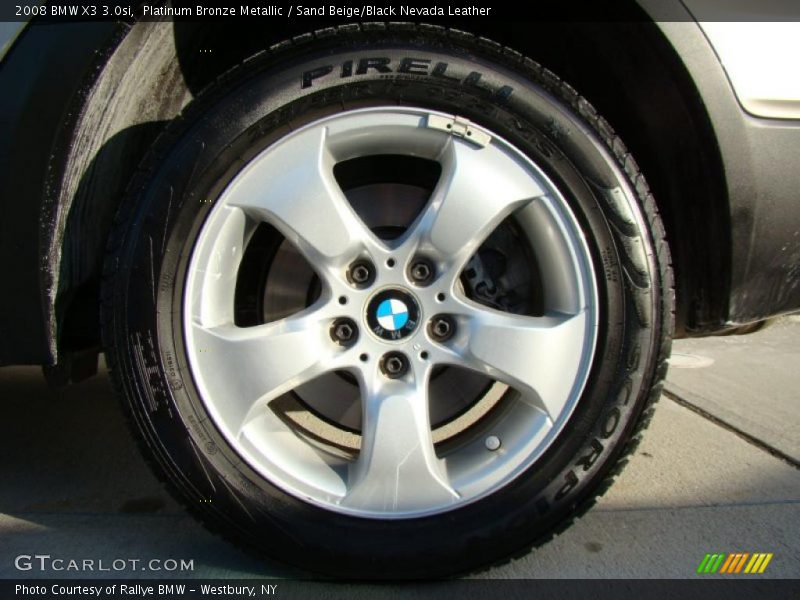Platinum Bronze Metallic / Sand Beige/Black Nevada Leather 2008 BMW X3 3.0si