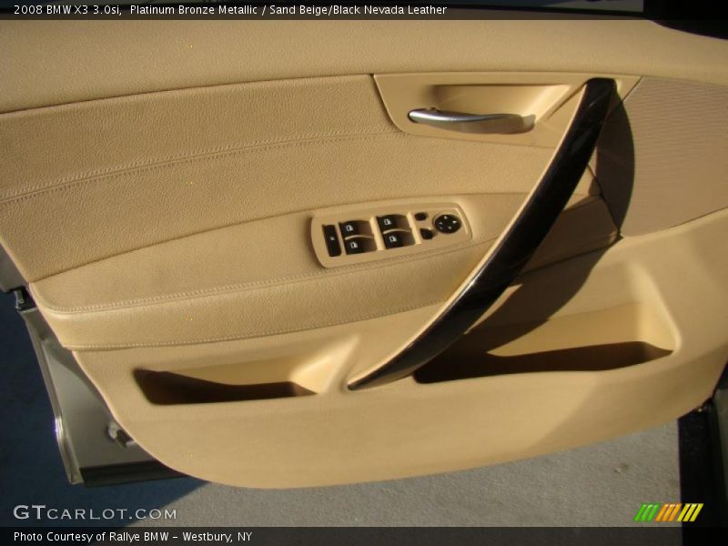 Platinum Bronze Metallic / Sand Beige/Black Nevada Leather 2008 BMW X3 3.0si