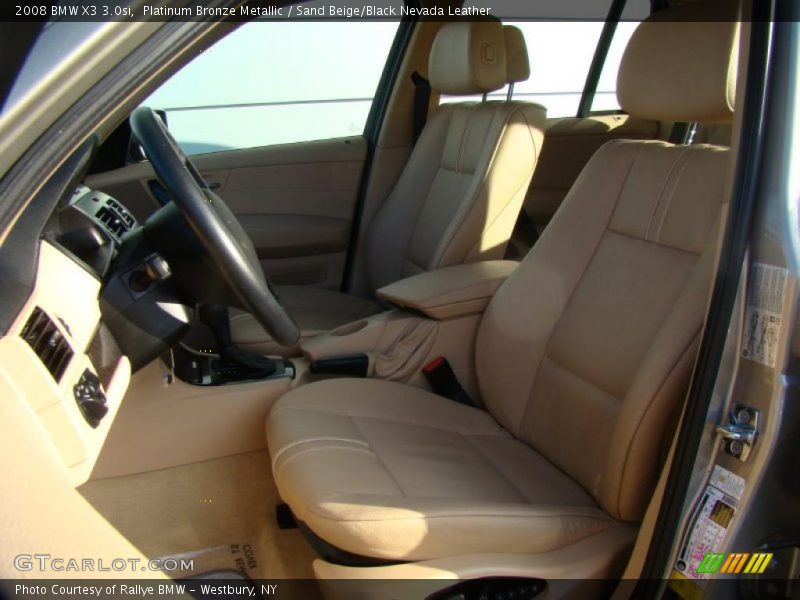 Platinum Bronze Metallic / Sand Beige/Black Nevada Leather 2008 BMW X3 3.0si