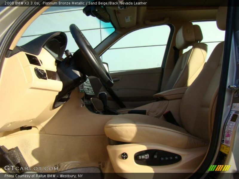 Platinum Bronze Metallic / Sand Beige/Black Nevada Leather 2008 BMW X3 3.0si