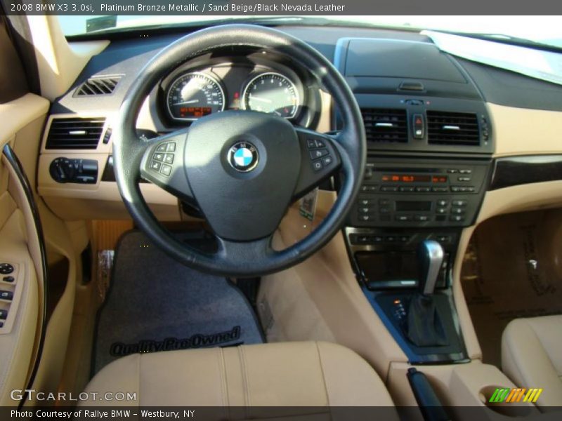 Platinum Bronze Metallic / Sand Beige/Black Nevada Leather 2008 BMW X3 3.0si