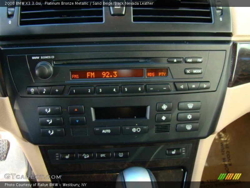 Platinum Bronze Metallic / Sand Beige/Black Nevada Leather 2008 BMW X3 3.0si