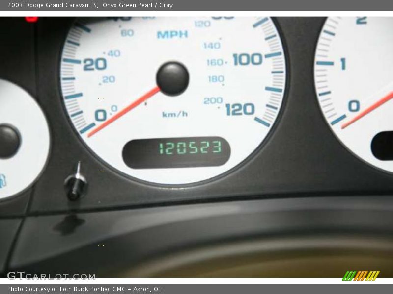 Onyx Green Pearl / Gray 2003 Dodge Grand Caravan ES