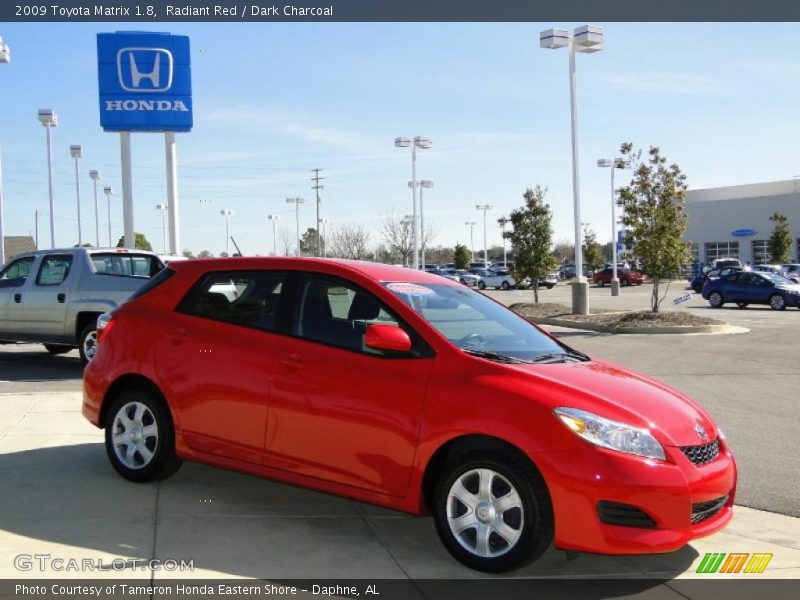 Radiant Red / Dark Charcoal 2009 Toyota Matrix 1.8