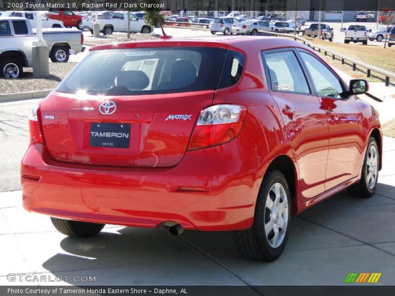 Radiant Red / Dark Charcoal 2009 Toyota Matrix 1.8