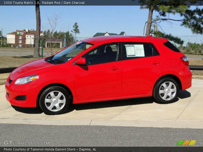 Radiant Red / Dark Charcoal 2009 Toyota Matrix 1.8