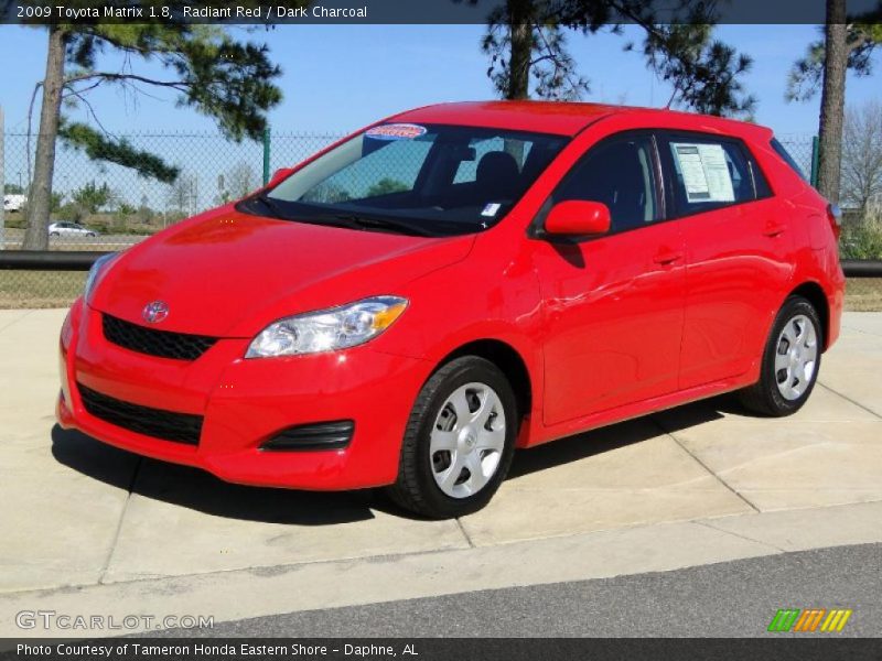 Radiant Red / Dark Charcoal 2009 Toyota Matrix 1.8