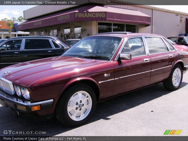 Crimson Metallic / Tan 1988 Jaguar XJ Vanden Plas
