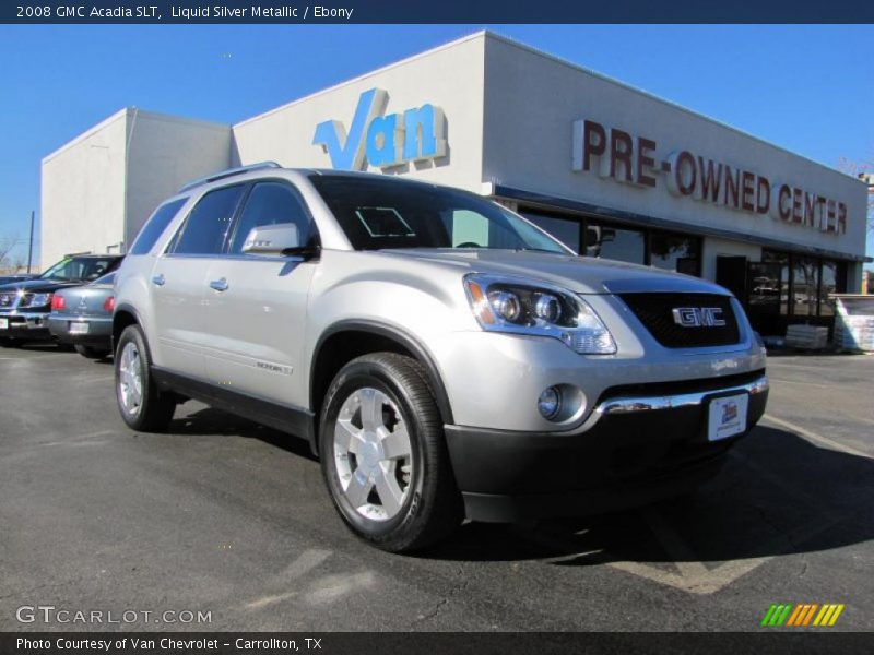 Liquid Silver Metallic / Ebony 2008 GMC Acadia SLT