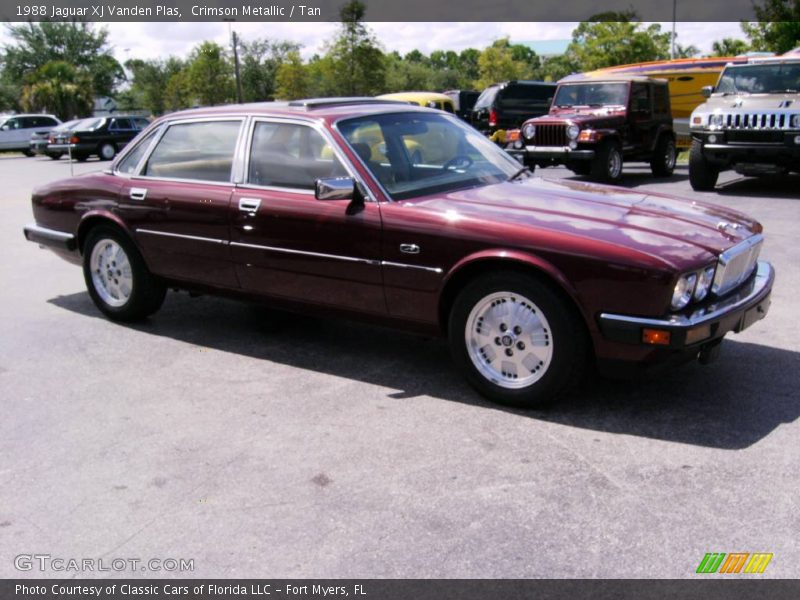Crimson Metallic / Tan 1988 Jaguar XJ Vanden Plas
