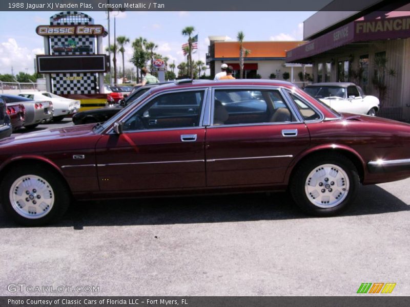 Crimson Metallic / Tan 1988 Jaguar XJ Vanden Plas