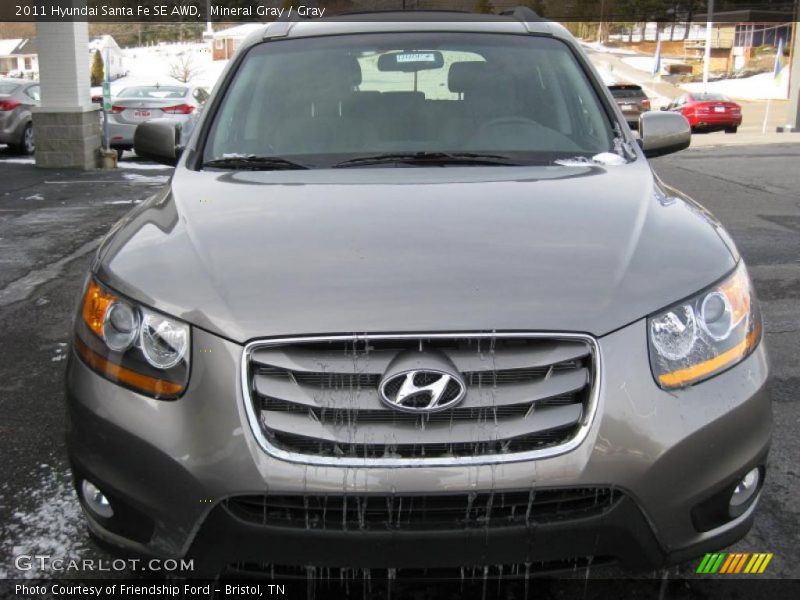 Mineral Gray / Gray 2011 Hyundai Santa Fe SE AWD