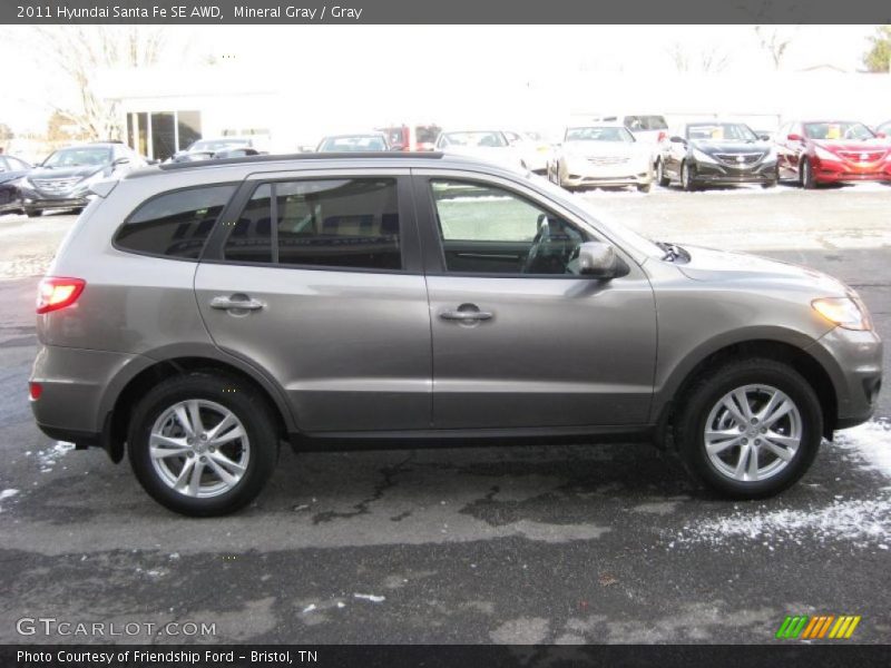 Mineral Gray / Gray 2011 Hyundai Santa Fe SE AWD