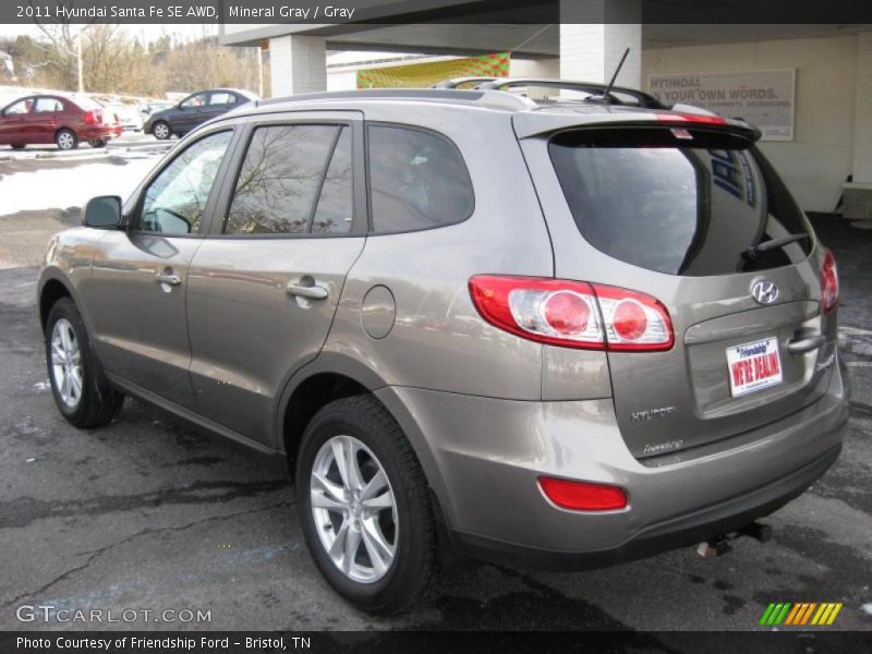 Mineral Gray / Gray 2011 Hyundai Santa Fe SE AWD