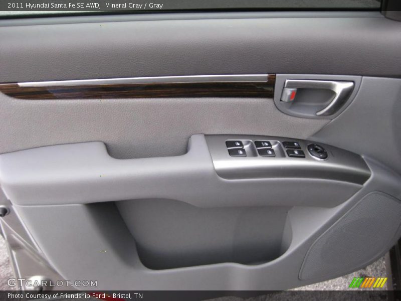 Mineral Gray / Gray 2011 Hyundai Santa Fe SE AWD