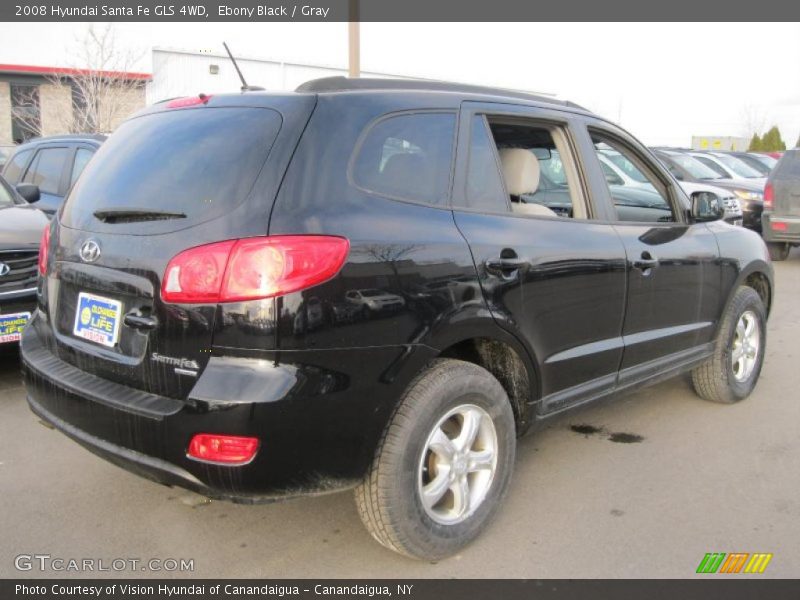 Ebony Black / Gray 2008 Hyundai Santa Fe GLS 4WD