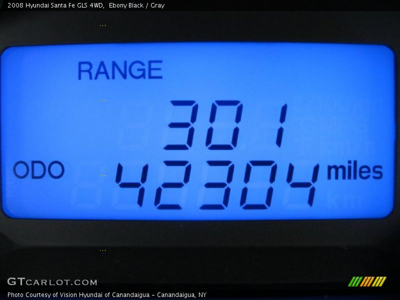 Ebony Black / Gray 2008 Hyundai Santa Fe GLS 4WD