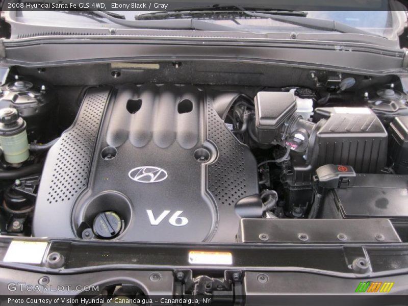 Ebony Black / Gray 2008 Hyundai Santa Fe GLS 4WD