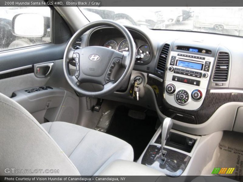 Ebony Black / Gray 2008 Hyundai Santa Fe GLS 4WD