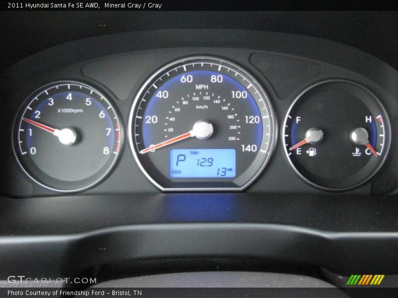  2011 Santa Fe SE AWD SE AWD Gauges