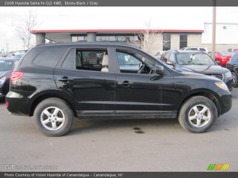 Ebony Black / Gray 2008 Hyundai Santa Fe GLS 4WD