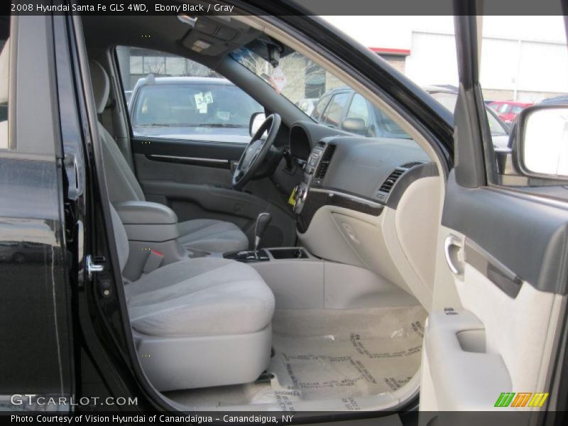 Ebony Black / Gray 2008 Hyundai Santa Fe GLS 4WD