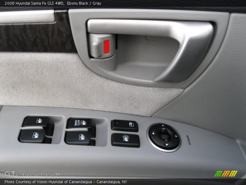 Ebony Black / Gray 2008 Hyundai Santa Fe GLS 4WD