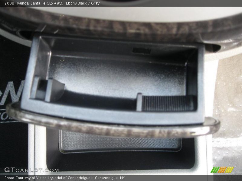 Ebony Black / Gray 2008 Hyundai Santa Fe GLS 4WD