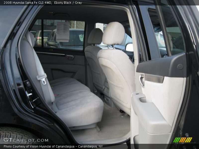 Ebony Black / Gray 2008 Hyundai Santa Fe GLS 4WD