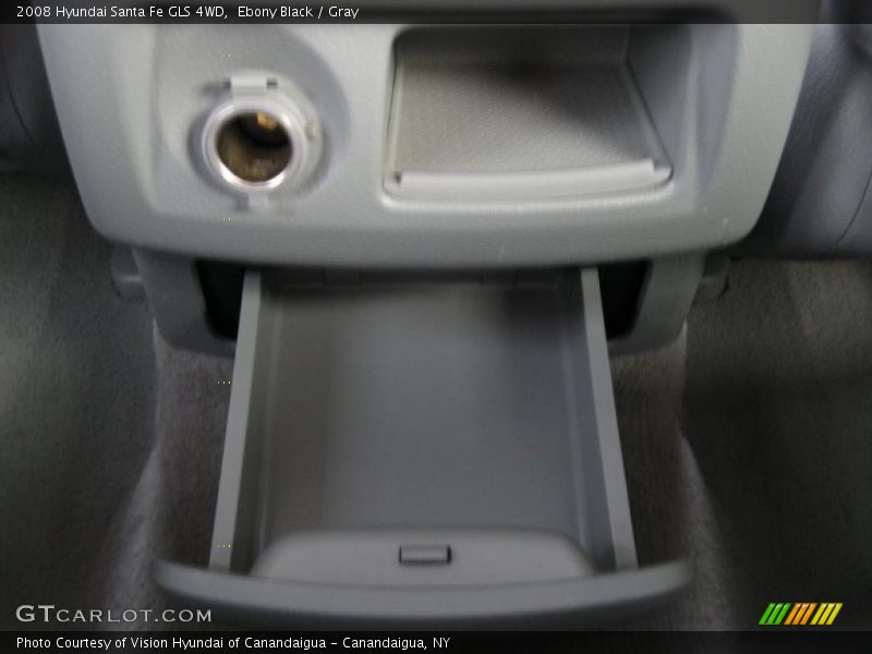 Ebony Black / Gray 2008 Hyundai Santa Fe GLS 4WD