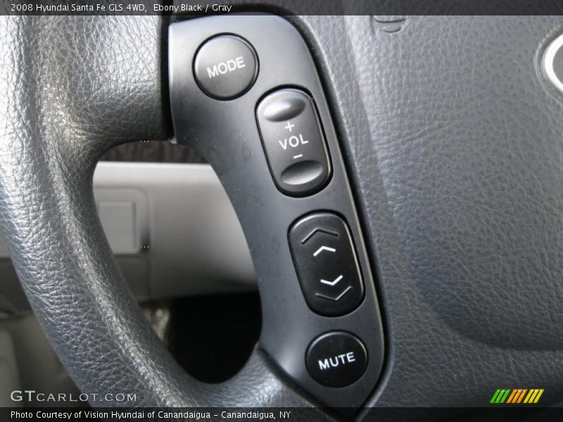 Ebony Black / Gray 2008 Hyundai Santa Fe GLS 4WD