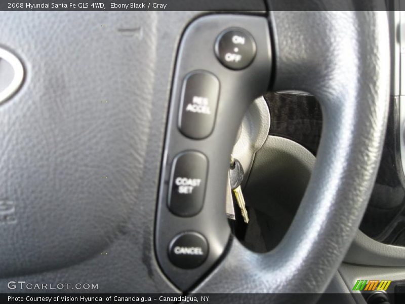 Ebony Black / Gray 2008 Hyundai Santa Fe GLS 4WD